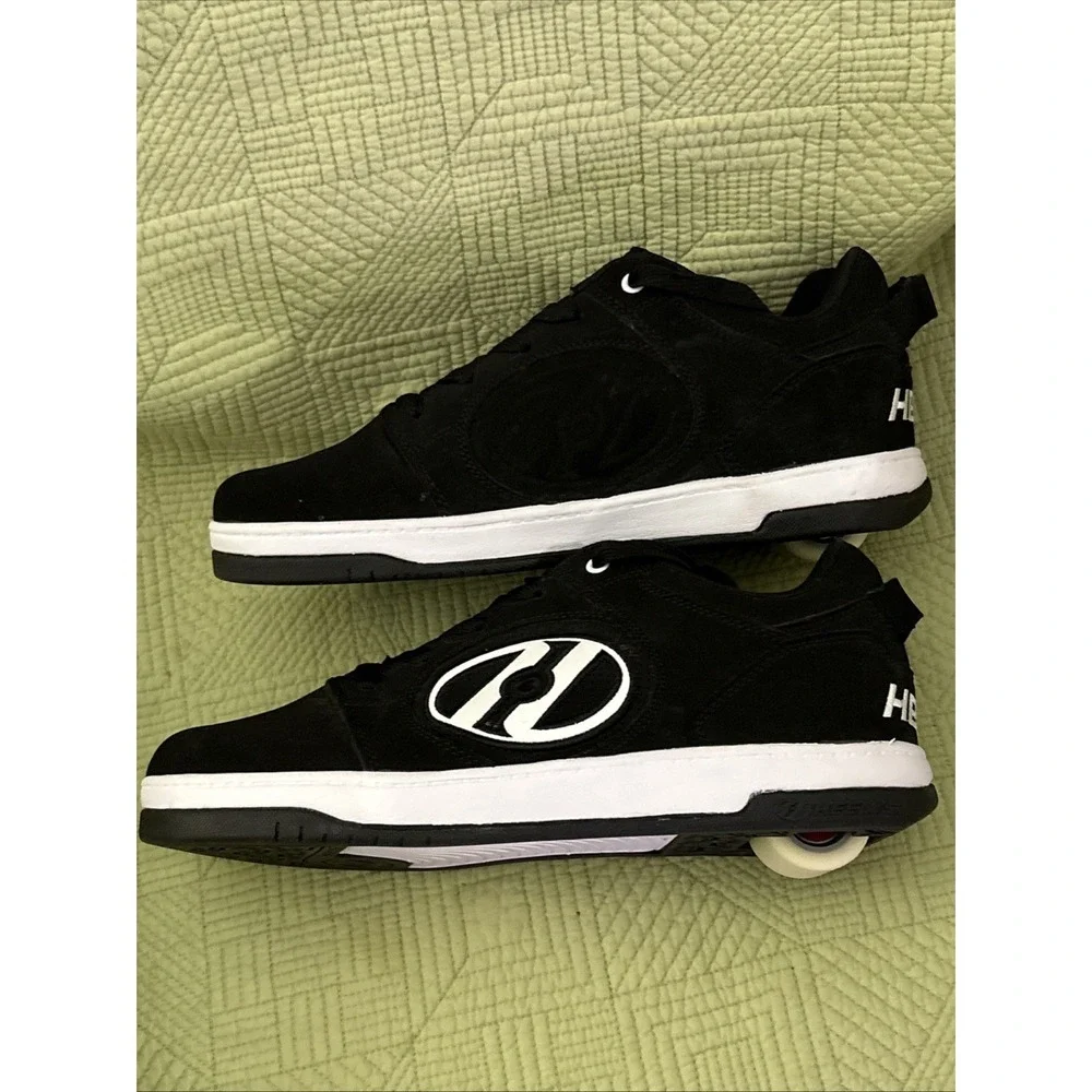 Heelys Voyager HE100713 Black White Wheeled Shoes Men's Size 10 New